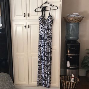 Black and white maxi dress
